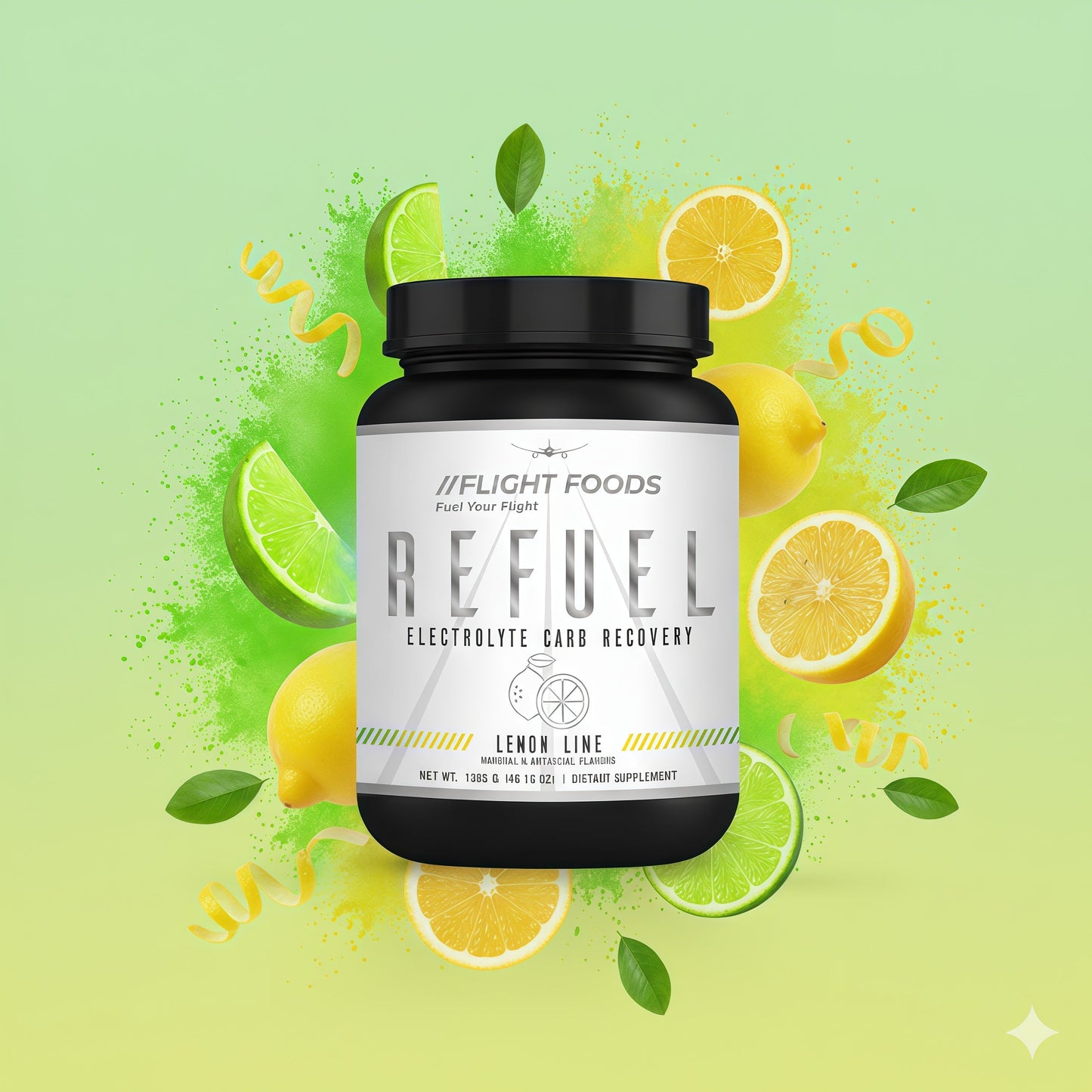 Refuel Electrolyte Carb Recovery Blend Lemon Lime by Flight Foods