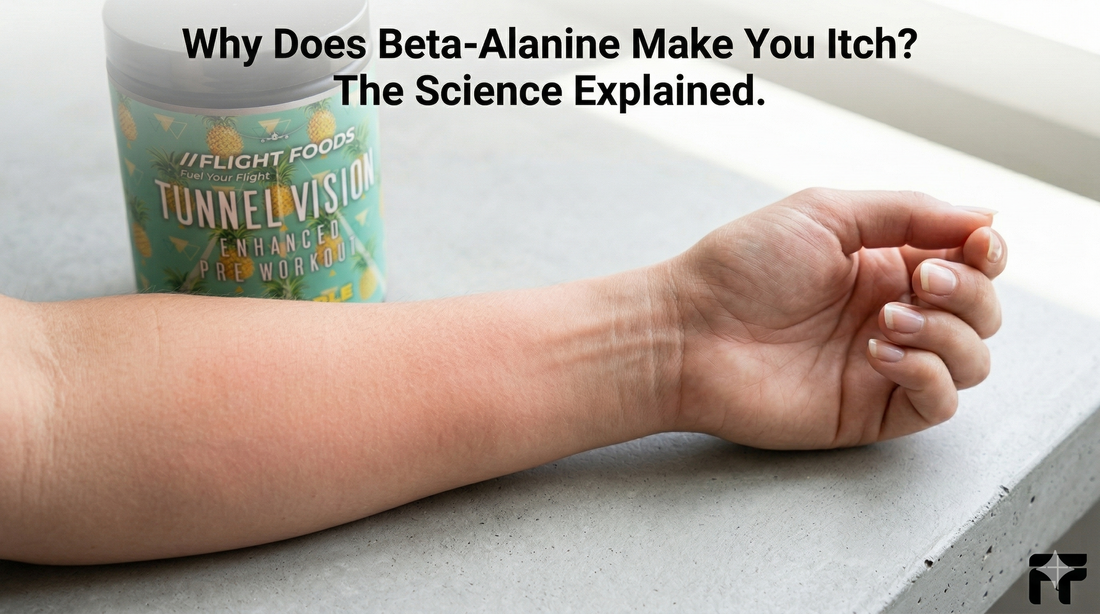 Beta-alanine paresthesia tingling sensation explained — Flight Foods pre-workout supplement guide