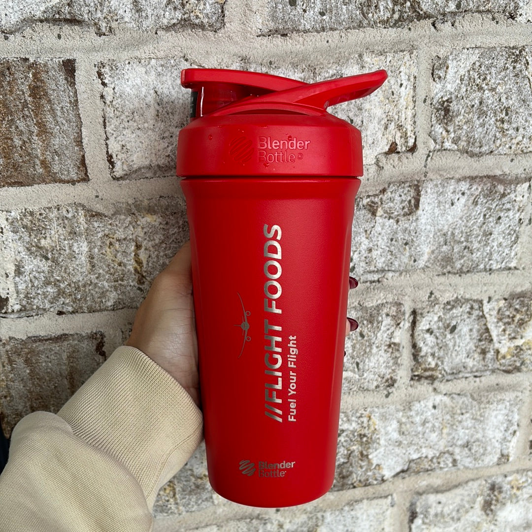 Flight Foods Red Shaker Bottle