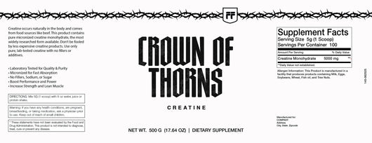 Crown of Thorns Creatine Monohydrate | Power + Recovery | Flight Foods
