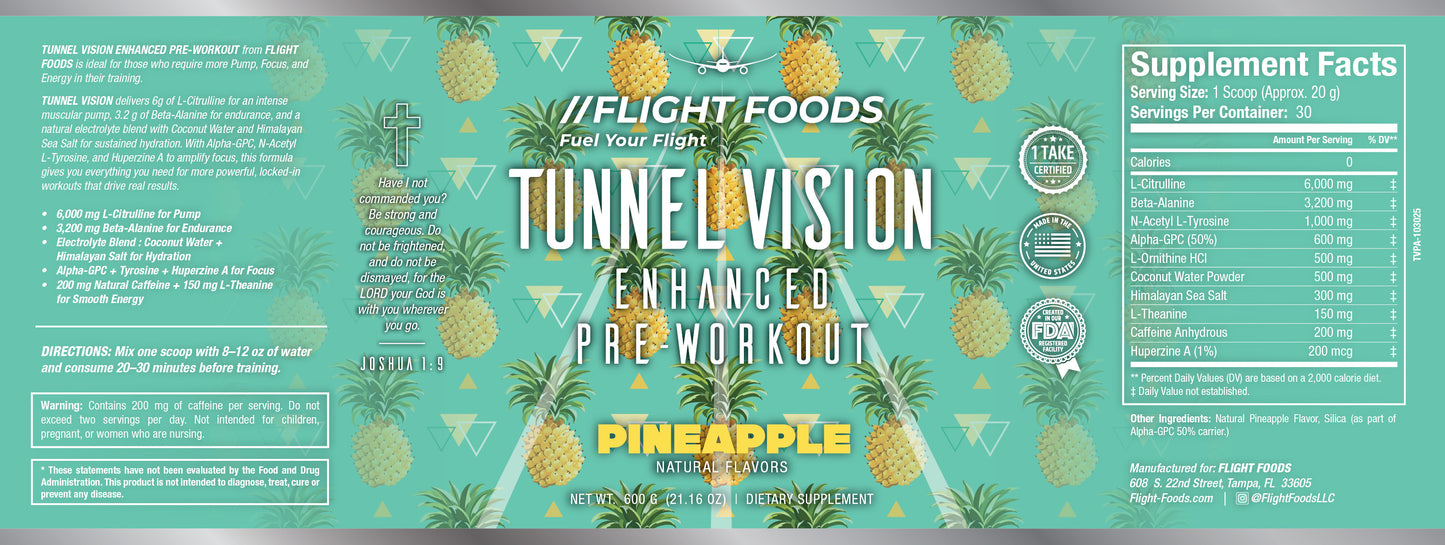 Tunnel Vision Pre-Workout | Clean Focus & Lasting Energy For Peak Performance