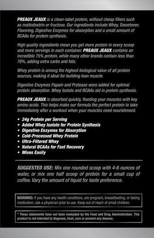 Preaux Jeaux Whey Protein for Coffee | Flight Foods