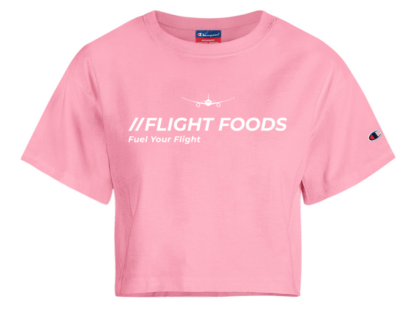 Flight Foods Ladies Cropped Tee (Pink)