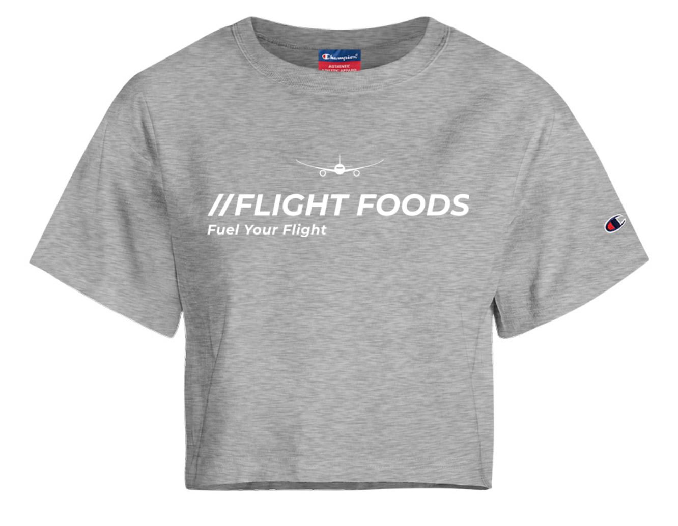 Flight Foods Ladies Cropped Tee (Gray)