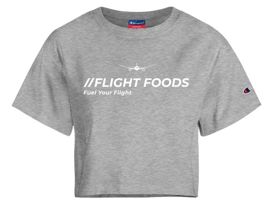 Flight Foods Ladies Cropped Tee (Gray)