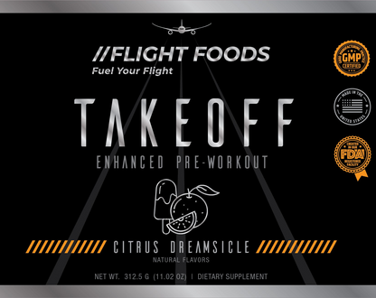 Takeoff Enhanced Pre-Workout Label.