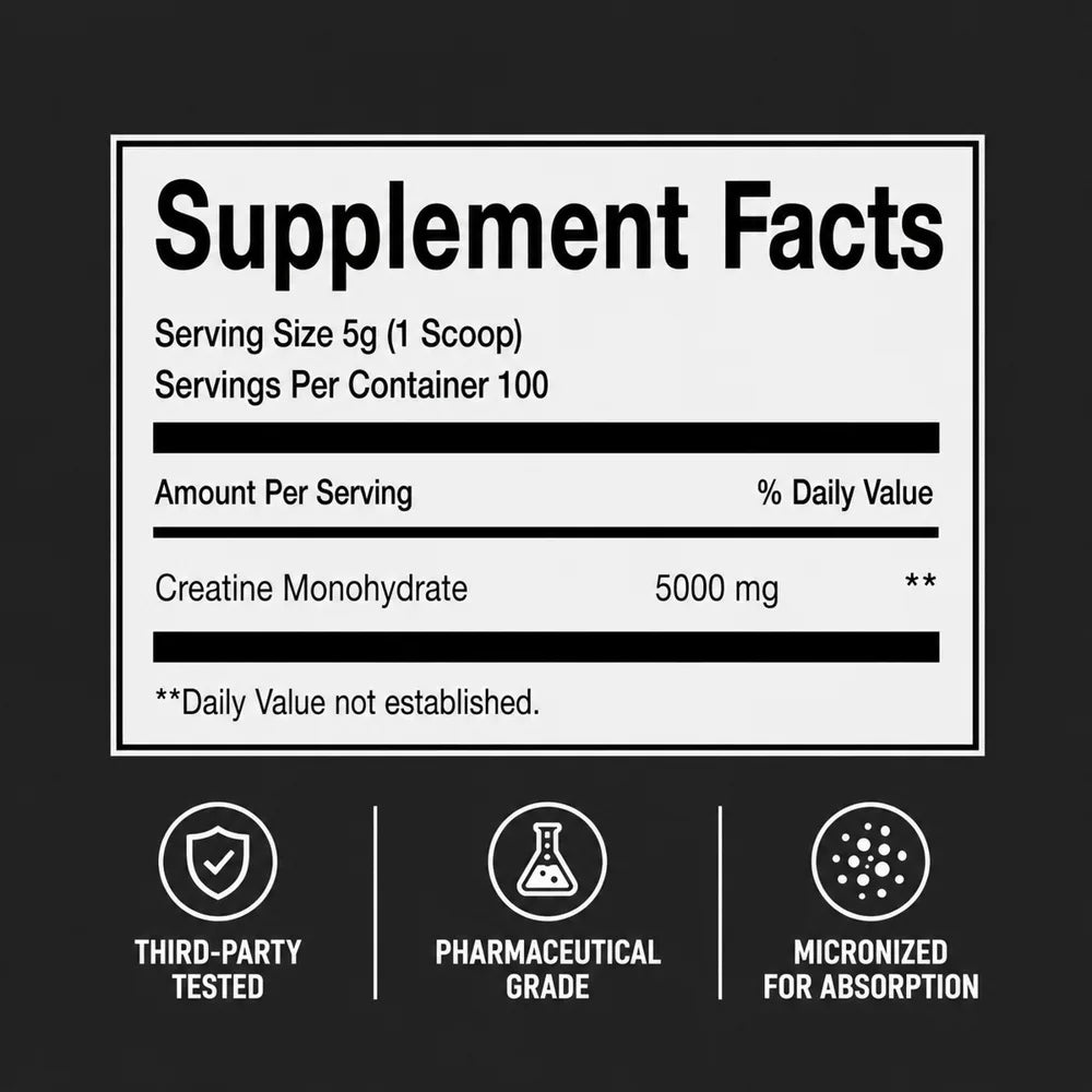 Crown of Thorns supplement facts panel
