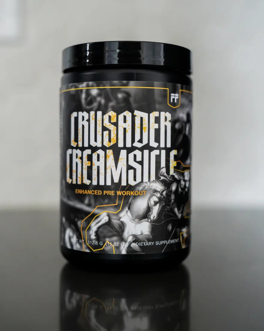 Crusader Creamsicle Pre-Workout tub