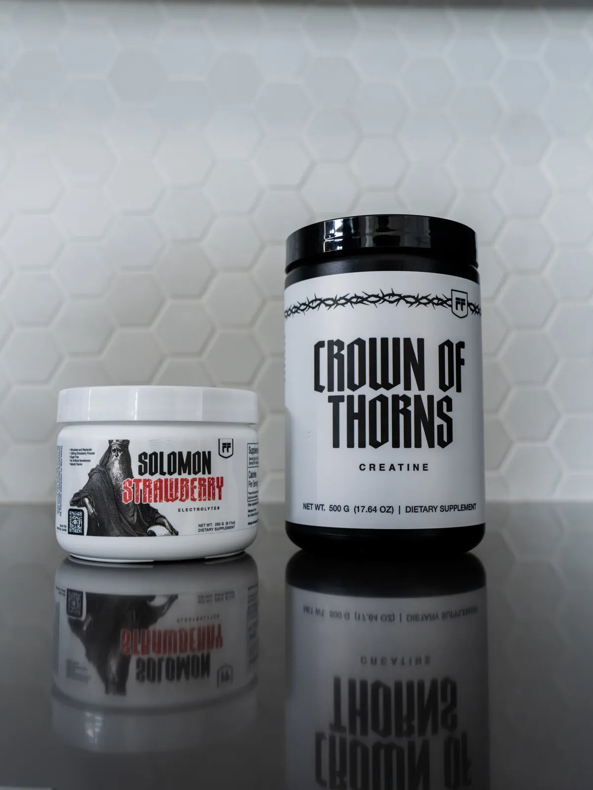 The Foundation Stack: Solomon Strawberry electrolytes and Crown of Thorns creatine